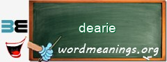 WordMeaning blackboard for dearie